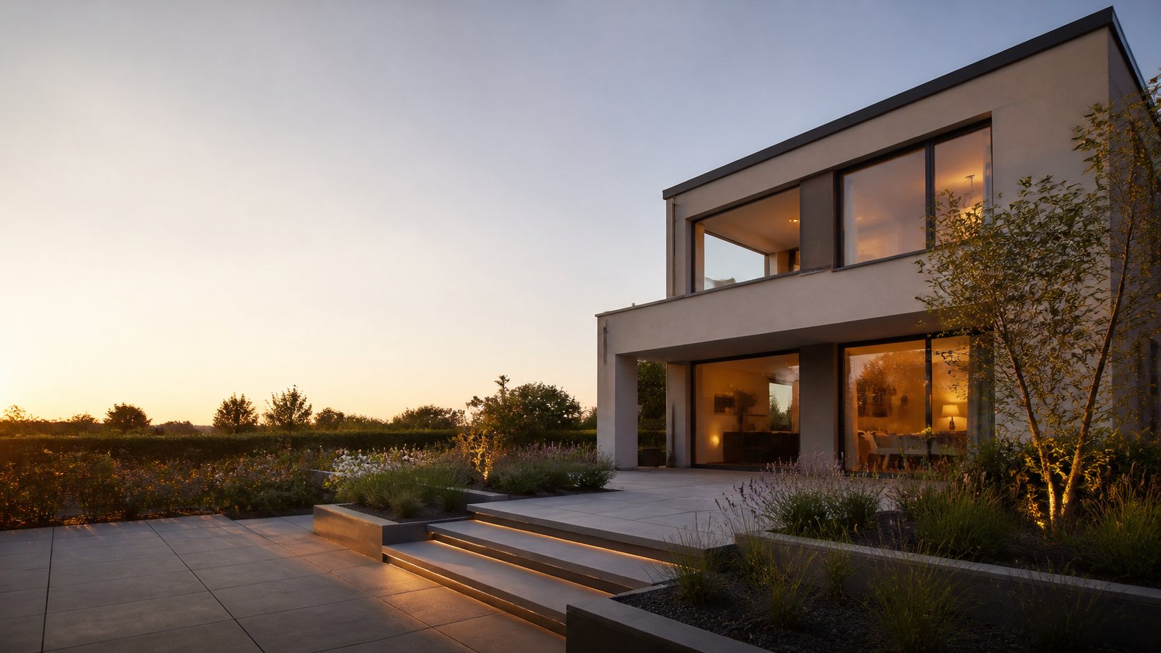 Modern home with premium garden and outdoor design by HMG Construct