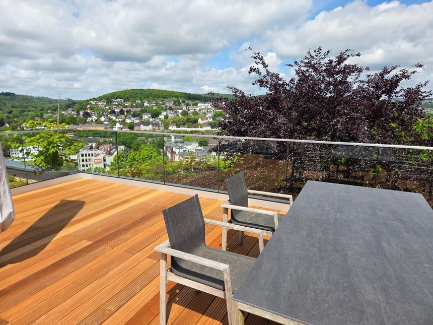 Seating area on the roof terrace